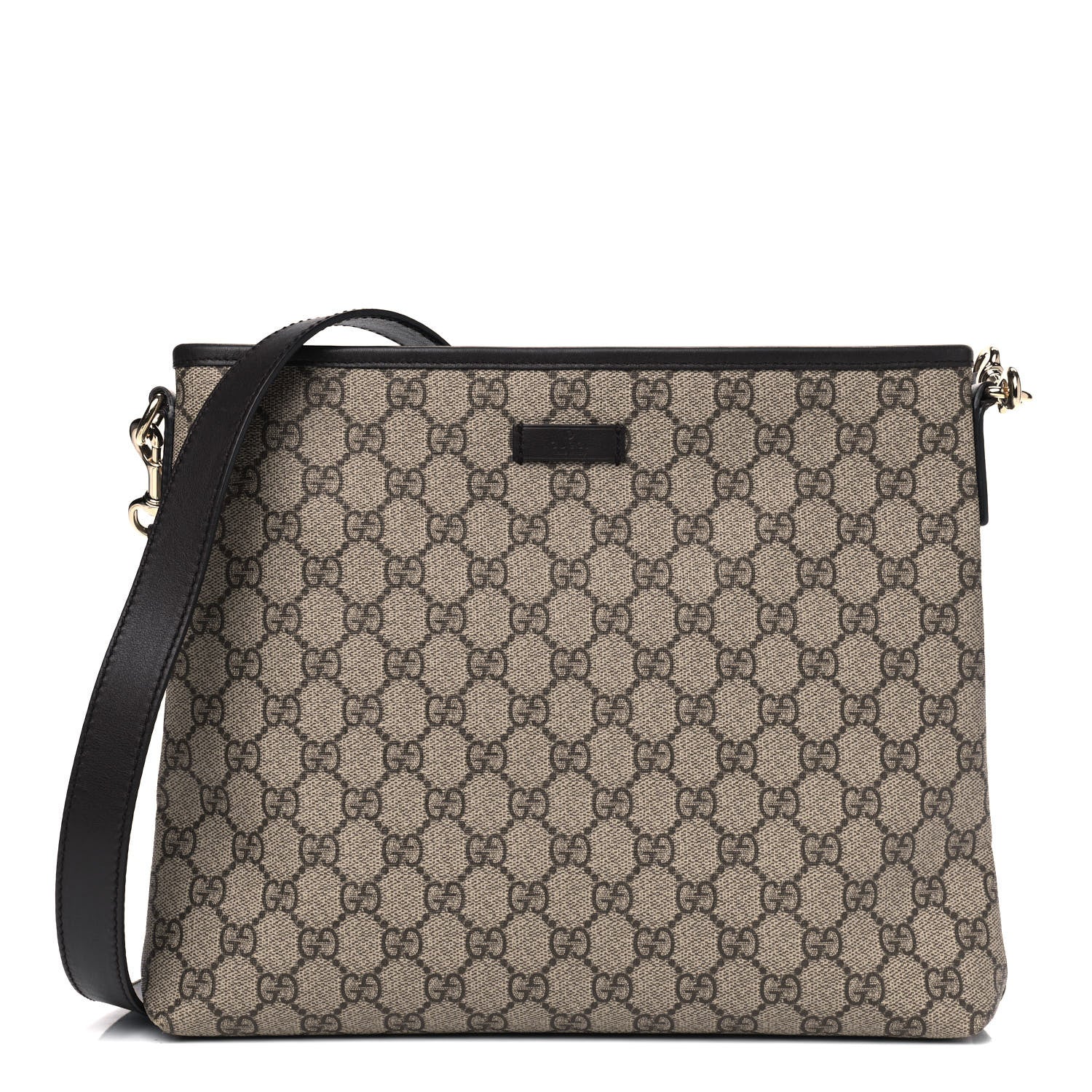 Gucci GG Plus Monogram Medium Flat Messenger Bag Dark Brown 1 of 8