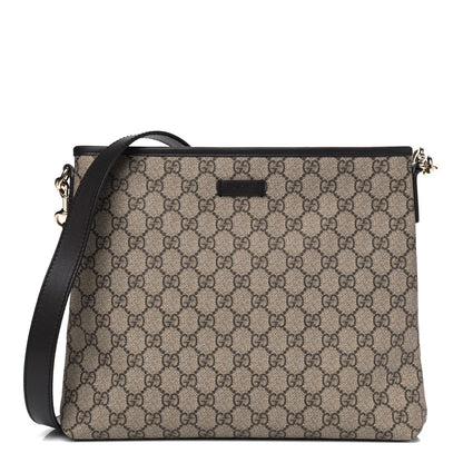 Gucci GG Plus Monogram Medium Flat Messenger Bag Dark Brown 1 of 8