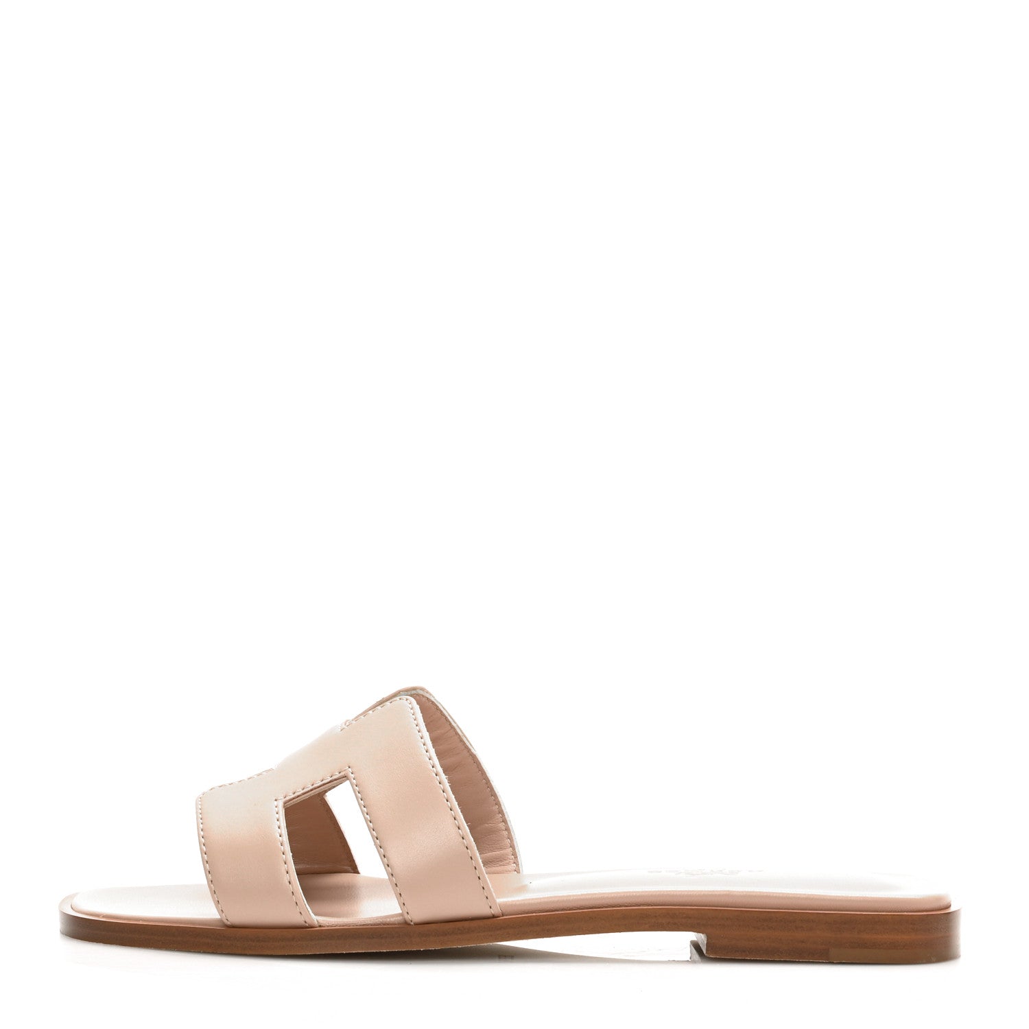 Hermes Box Calfskin Oran Sandals 38 Bois De Santal 1 of 9