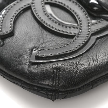 Chanel Lambskin Camellia No. 5 Chain Pouch Black 7 of 8