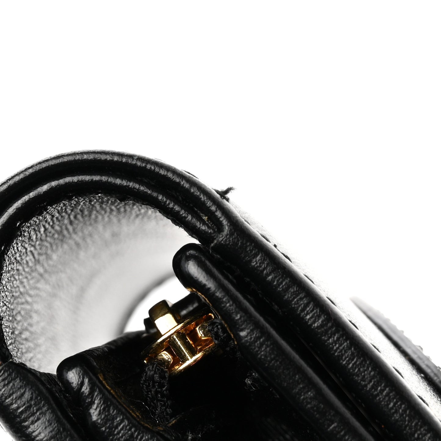 Boarded Plutone Calfskin Horsebit 1955 Flap Card Case Wallet Black