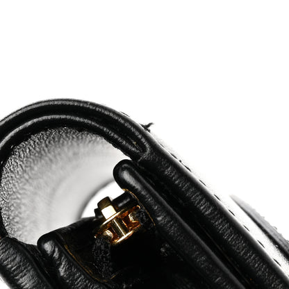 Gucci Boarded Plutone Calfskin Horsebit 1955 Flap Card Case Wallet Black 8 of 9