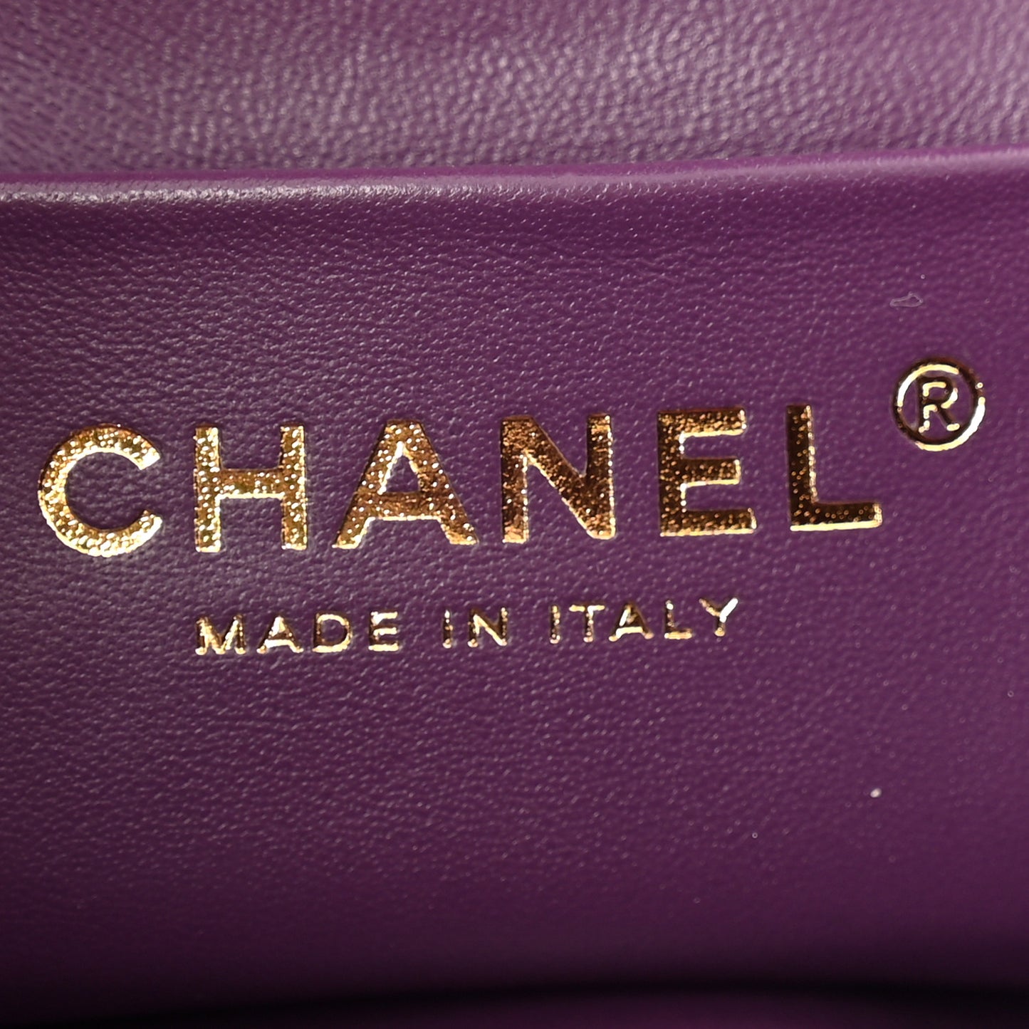 Shearling Lambskin Quilted Small Vanity Case Purple