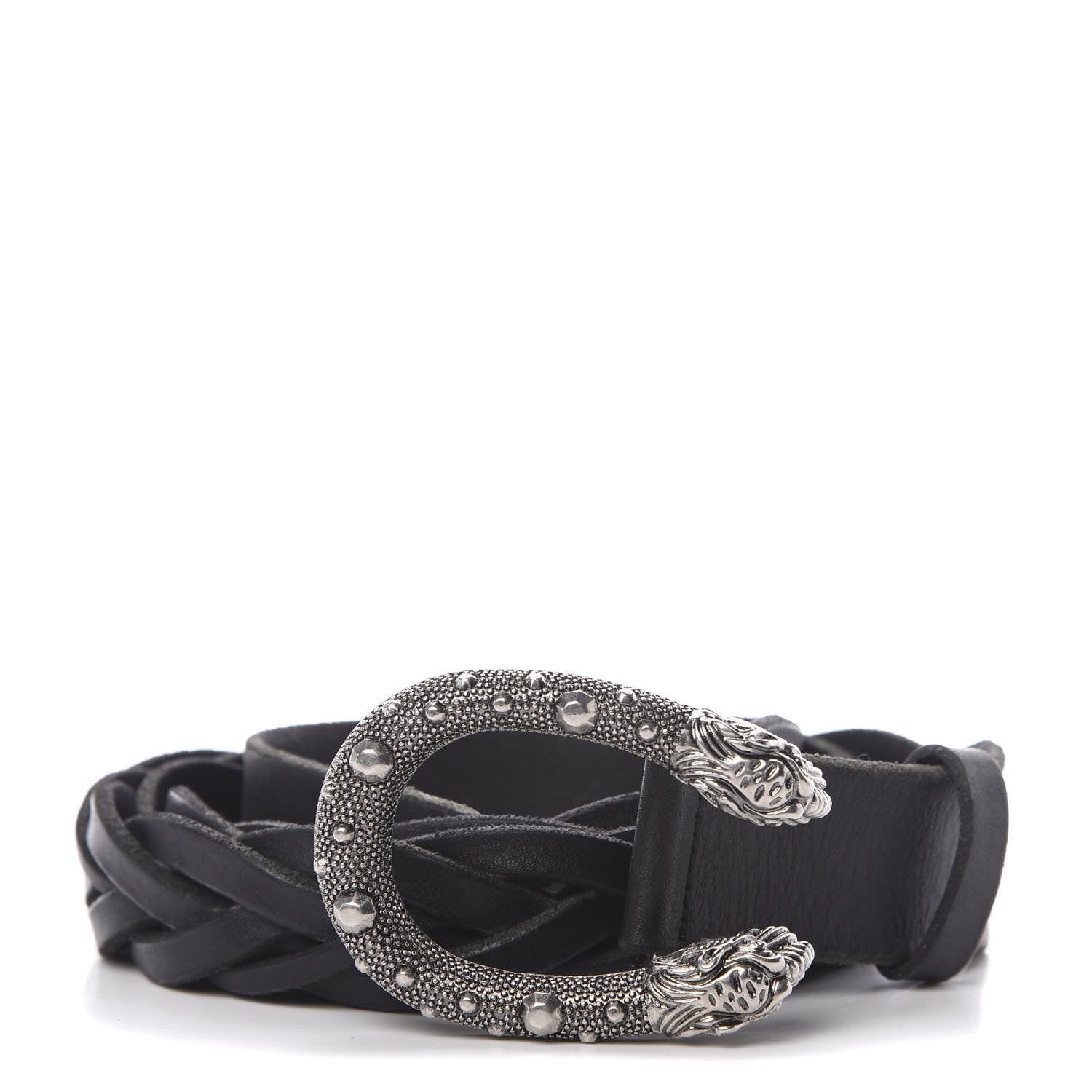 Gucci Calfskin Dionysus Braided Belt 100 40 Black 1 of 5