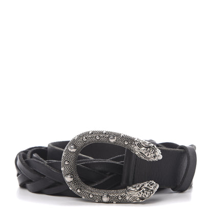 Gucci Calfskin Dionysus Braided Belt 100 40 Black 1 of 5