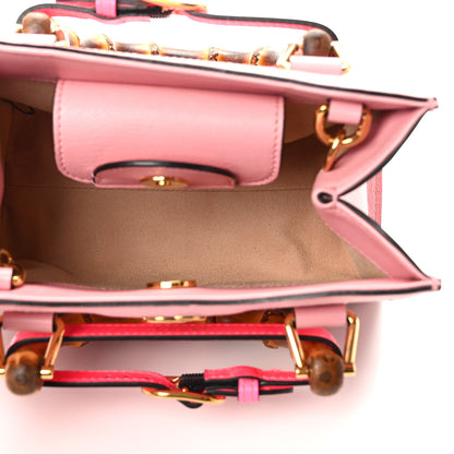 Gucci Wonka Grain Calfskin Mini Diana Tote Bag Wild Rose Fuxia Fluo 5 of 13