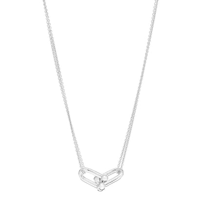 Tiffany Sterling Silver Double HardWear Link Pendant Necklace 1 of 4