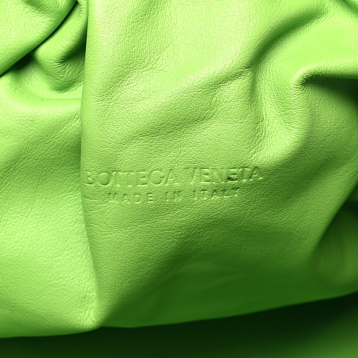 Smooth Butter Calf The Pouch Oversized Clutch Acid Green
