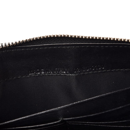 Christian Dior Lambskin Cannage Lady Dior Zip Wallet Black 11 of 11
