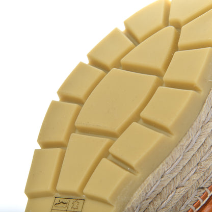 Gucci Nappa Matelasse GG Marmont Platform Espadrille Slide Sandals 36 Cognac 9 of 13