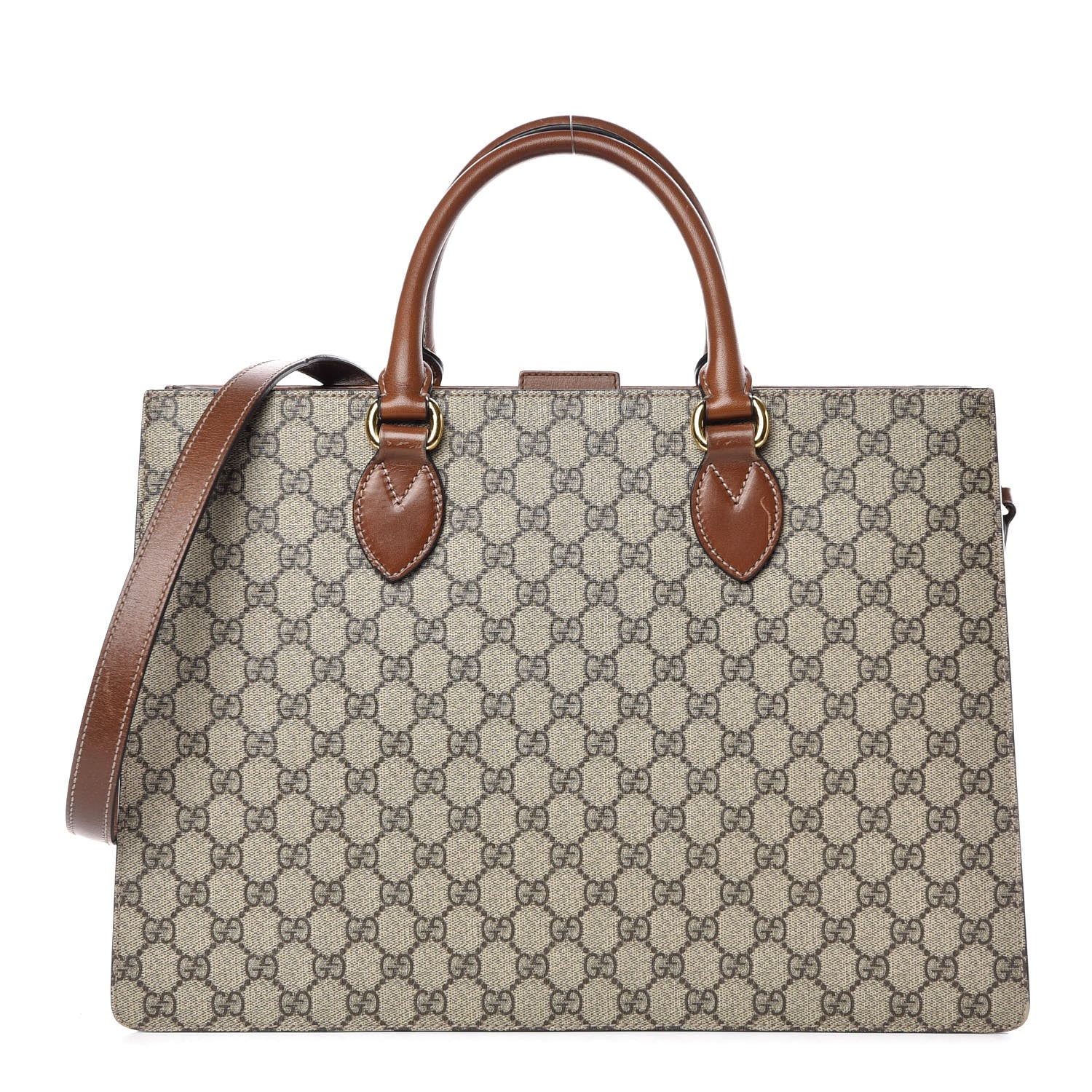Gucci GG Supreme Monogram Large Top Handle Bag Beige Tuscany 1 of 14