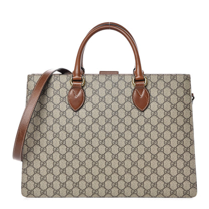 Gucci GG Supreme Monogram Large Top Handle Bag Beige Tuscany 1 of 14