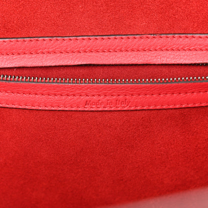 Celine Supple Calfskin Medium Phantom Luggage Vermillion 7 of 12