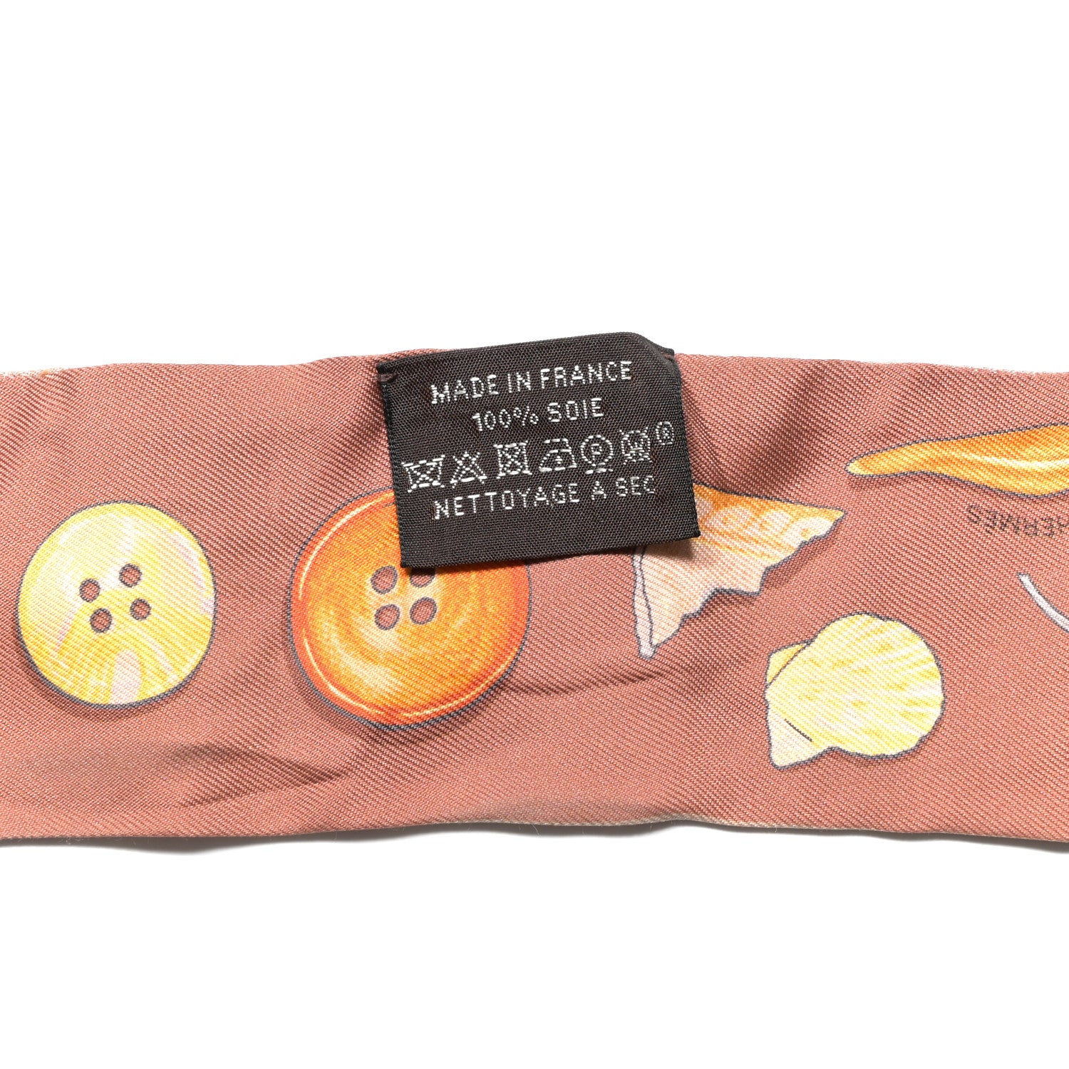 Hermes Silk In The Pocket Twilly Beige Orange Sable 3 of 4