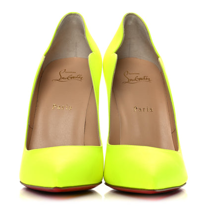 Christian Louboutin Calfskin Hot Chick 100 Pumps 40.5 Fluo 3 of 8
