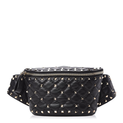 Valentino Garavani Nappa Rockstud Spike Belt Bag 105 Black 1 of 11