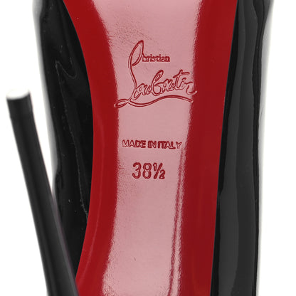 Christian Louboutin Patent Hot Chick Alta 120 Pumps 38.5 Black 7 of 8