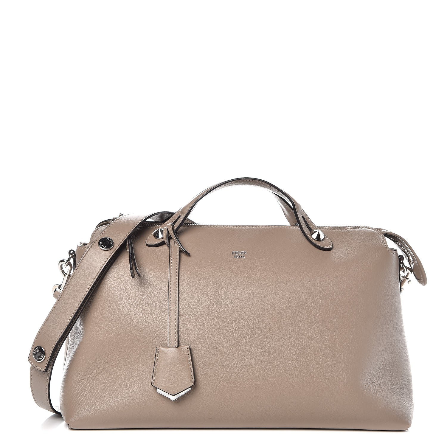 Fendi Vitello Dolce Large By The Way Boston Bag Tortora 1 of 8