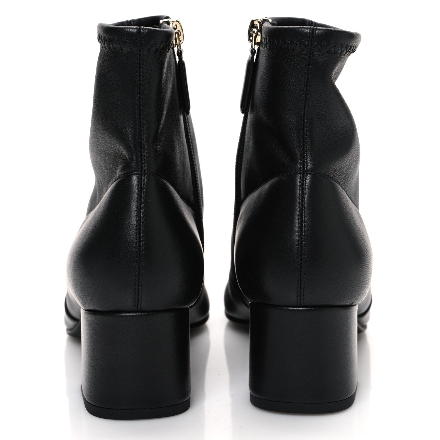 Chanel Stretch Lambskin Cap Toe CC Short Boots 36.5 Black 6 of 10