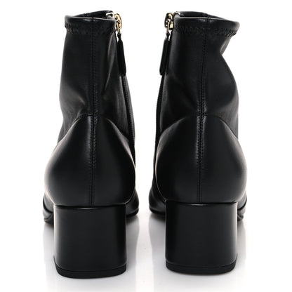 Chanel Stretch Lambskin Cap Toe CC Short Boots 36.5 Black 6 of 10