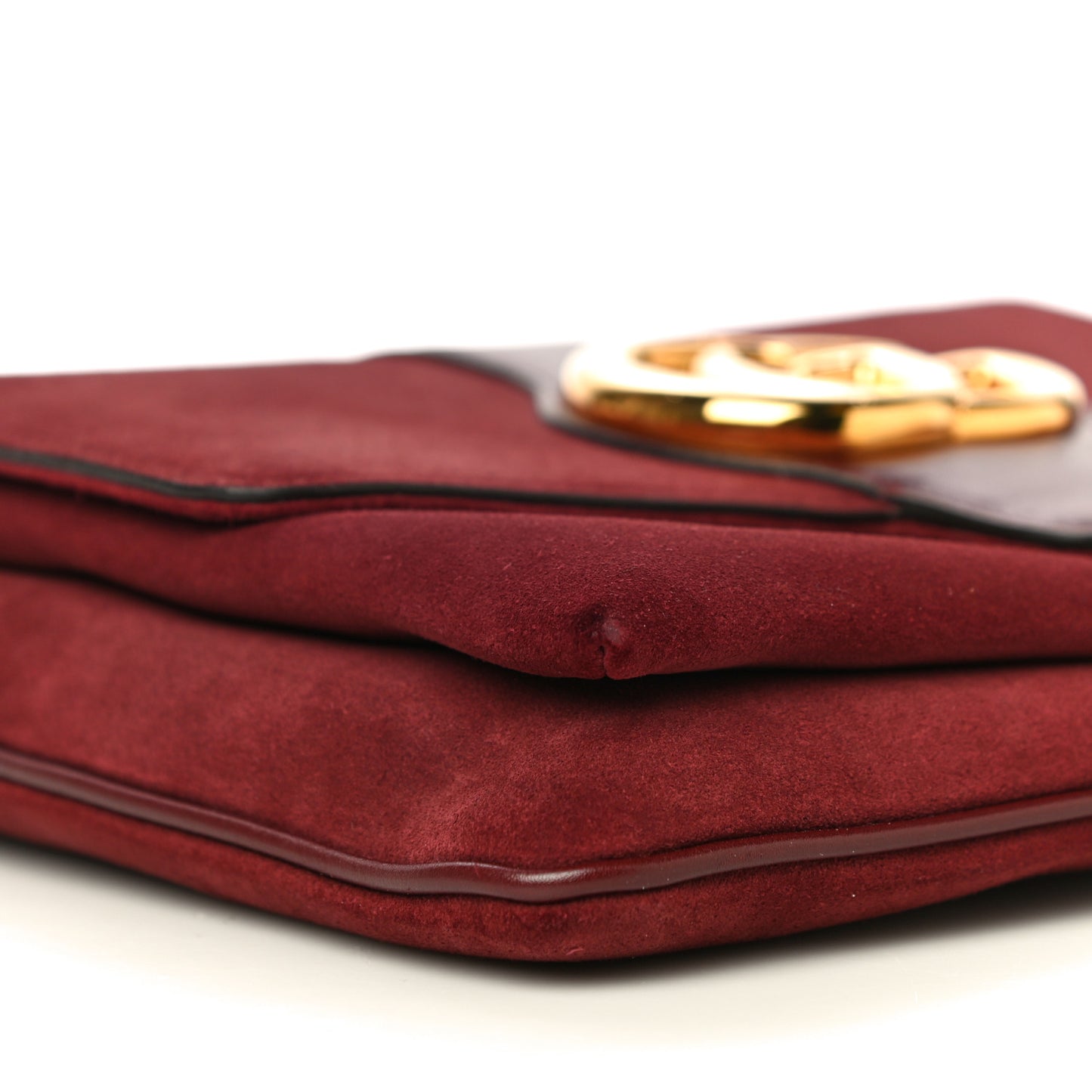 Suede Medium Arli Flap Shoulder Bag Vintage Bordeaux