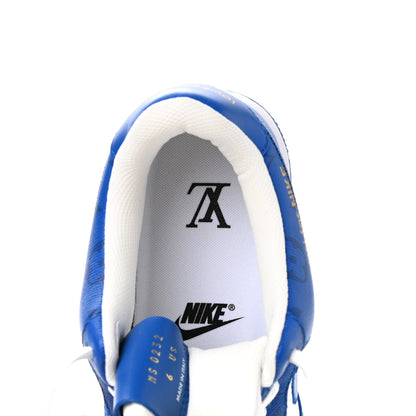 Louis Vuitton X NIKE AIR FORCE 1 Calfskin Monogram Mens Sneakers 6 Blue 8 of 11