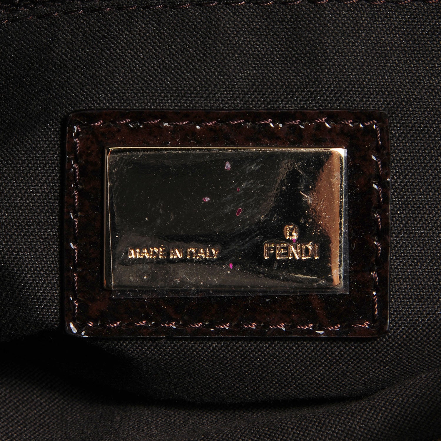 Fendi Zucca Patent Mia Shoulder Flap Tobacco 9 of 9