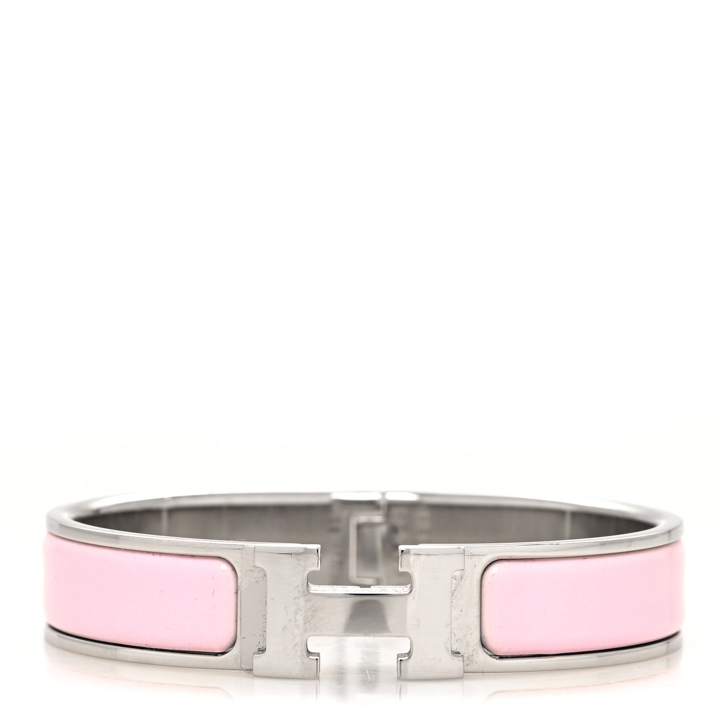 Enamel Narrow Clic Clac H Bracelet PM Rose Dragee