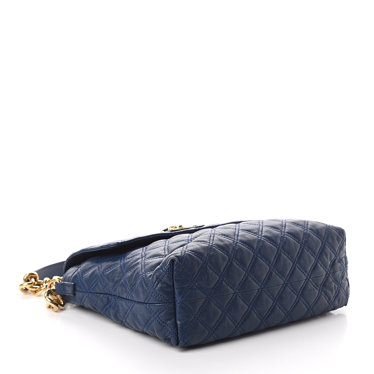 Lambskin Quilted The XL Single Flap Navy
