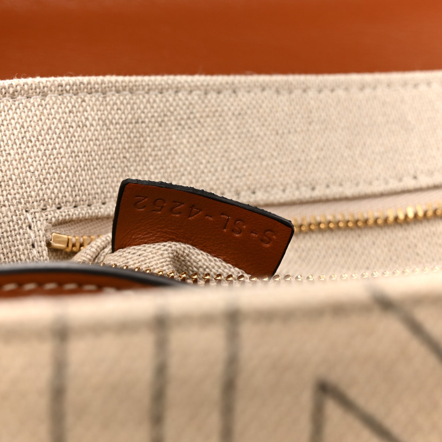 Canvas Smooth Calfskin Teen 16 Crossbody Bag Natural Tan