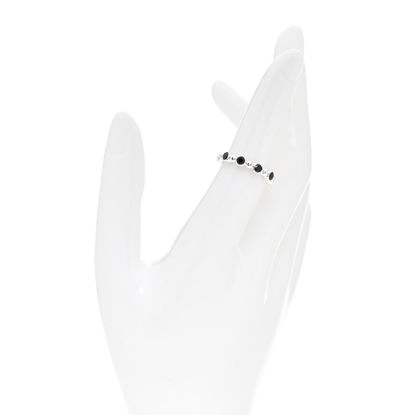 Sterling Silver Black Spinel Ziegfeld Ring 52 6