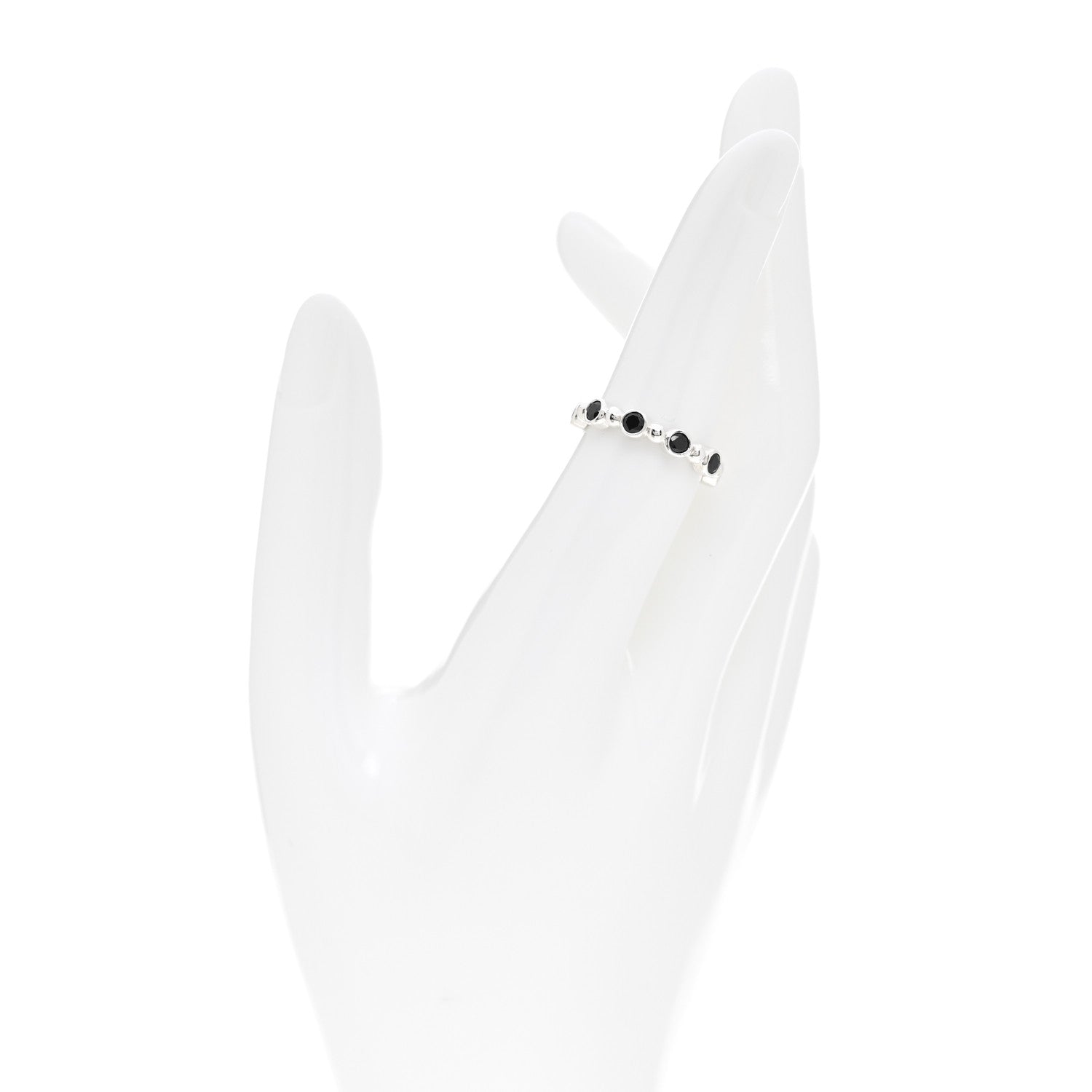 Tiffany Sterling Silver Black Spinel Ziegfeld Ring 52 6 2 of 4