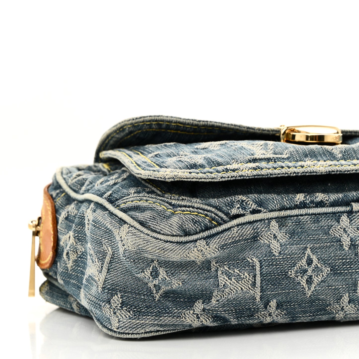Monogram Denim Bum Bag Blue