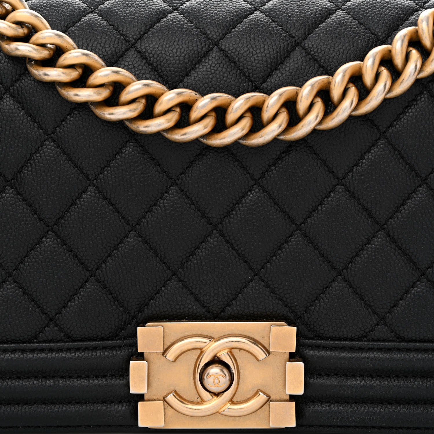 Chanel Caviar Quilted Medium Boy Flap Black 8 of 12