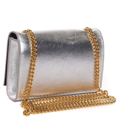 Saint Laurent Calfskin Small Classic Monogram Kate Tassel Satchel Silver 3 of 9