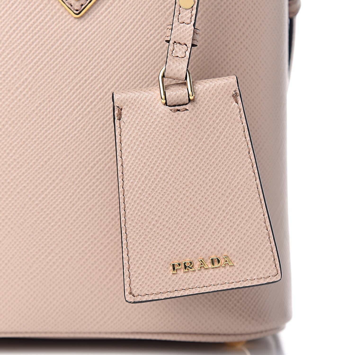 Prada Saffiano Cuir Calfskin Small Panier Bucket Bag Cipria Black 8 of 10