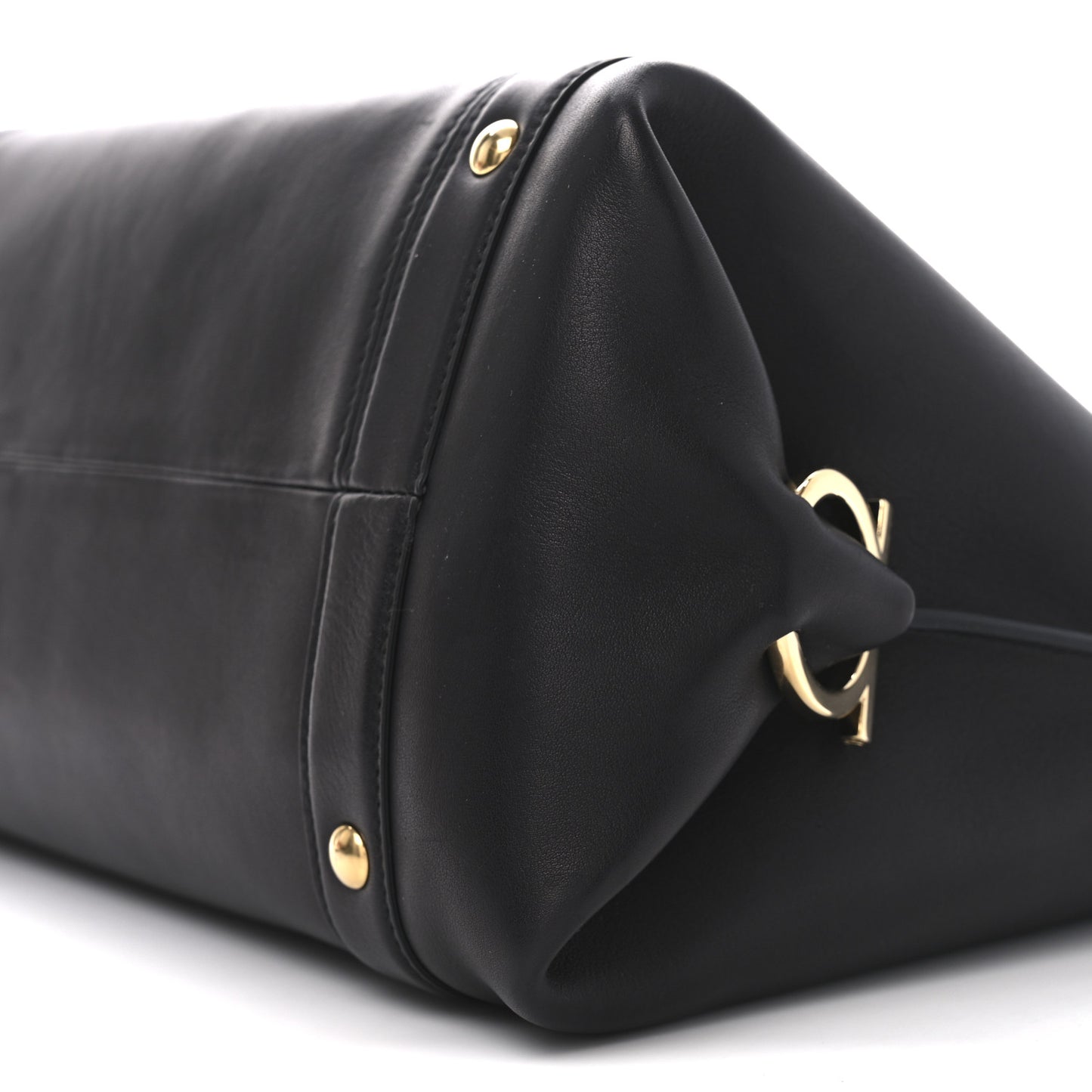 Calfskin Suzanna Gancini Satchel  Black