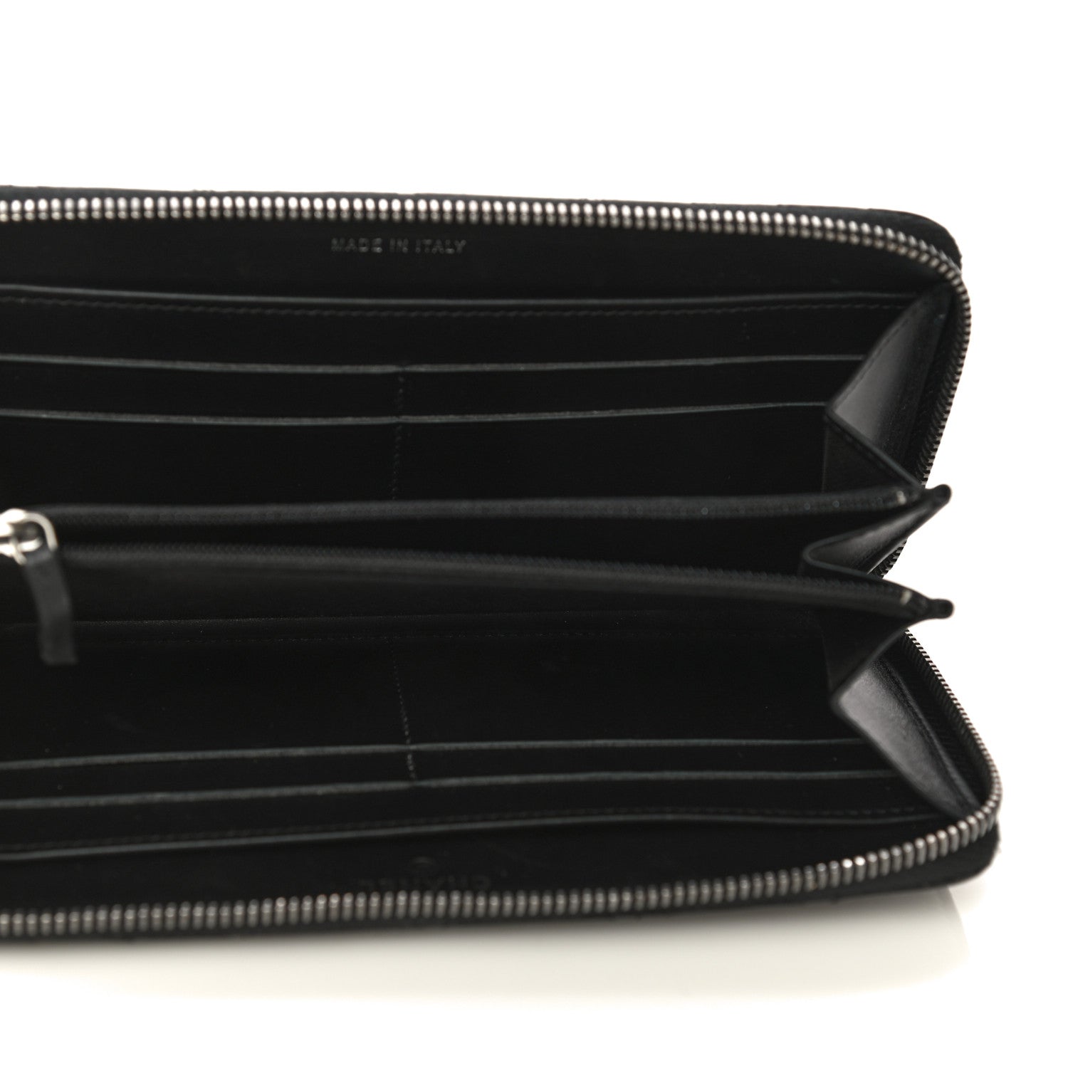 Chanel Glazed Calfskin Quilted Small Coco Boy Zip Around Wallet Black 5 of 12