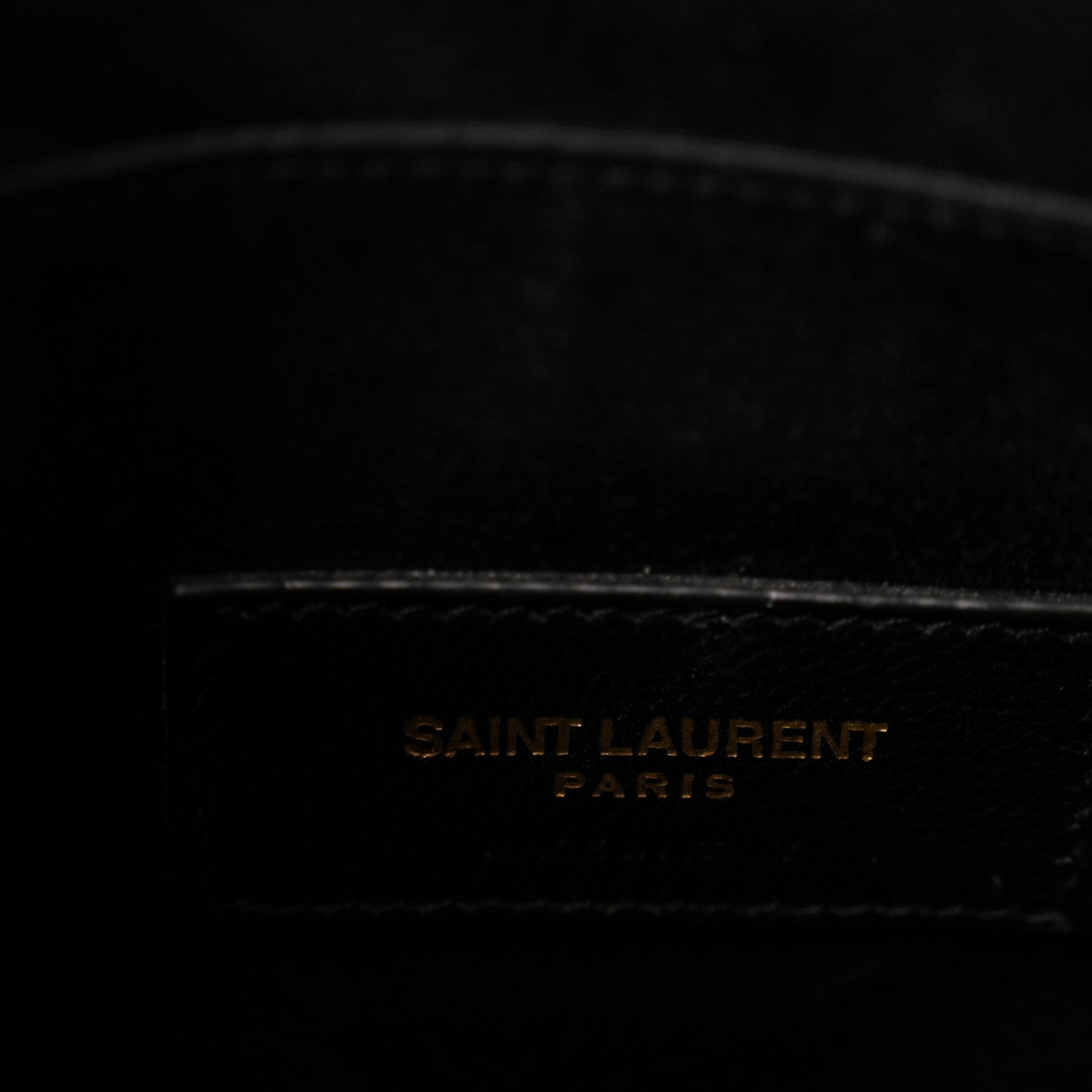 Saint Laurent Grain De Poudre Chevron Monogram Bill Pouch Black Black 6 of 9