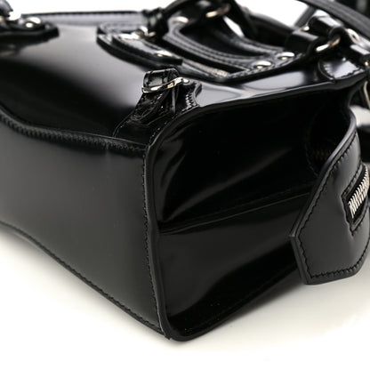Balenciaga Shiny Calfskin Neo Classic Hardware Nano City Crossbody Black 9 of 9