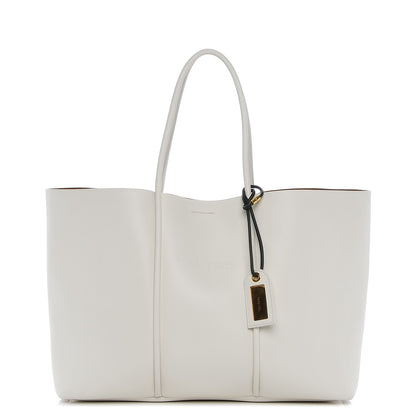 Tom Ford Calfskin Tubo Horizontal Tote Chalk 1 of 7