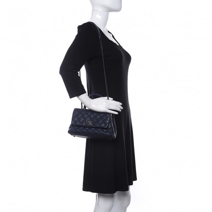 Chanel Caviar Quilted Mini Coco Handle Flap Navy Blue 2 of 10