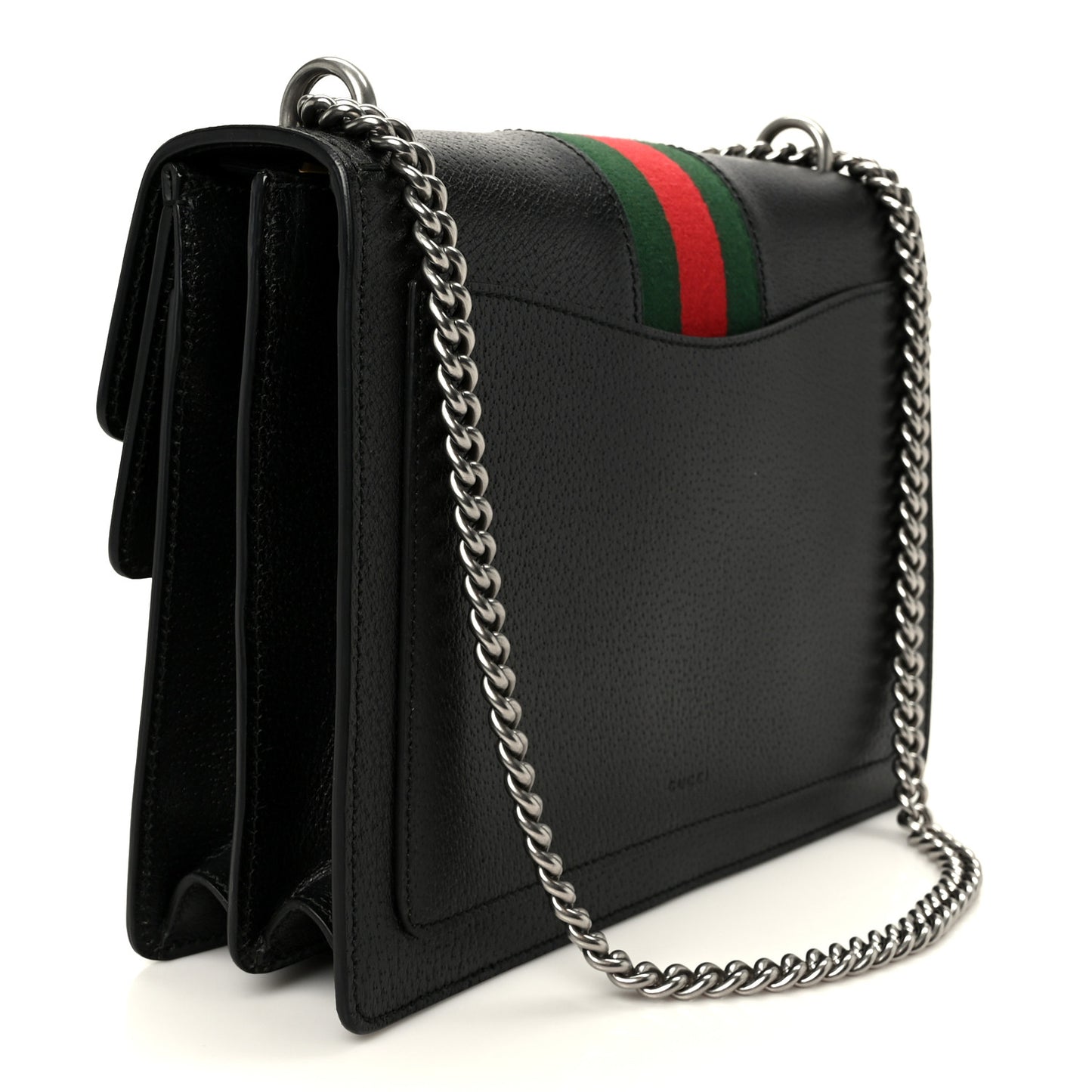Calfskin Web Medium Dionysus Shoulder Bag Black