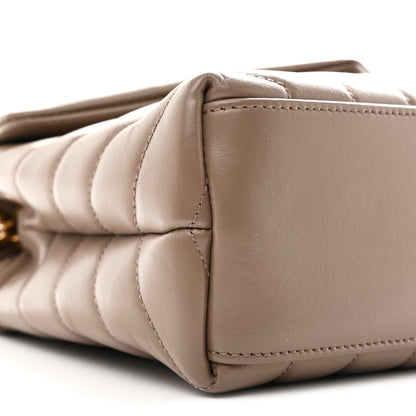 Saint Laurent Calfskin Y Quilted Monogram Small Loulou Chain Satchel Taupe 10 of 11