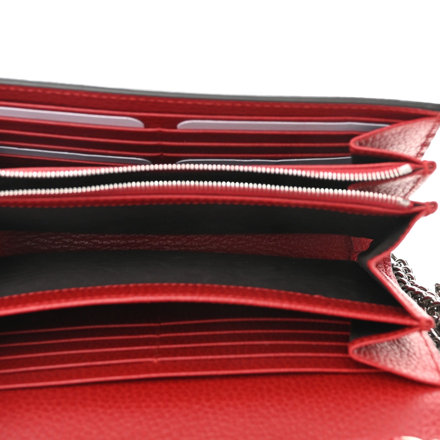 Calfskin Mini Dionysus Chain Wallet Hibiscus Red