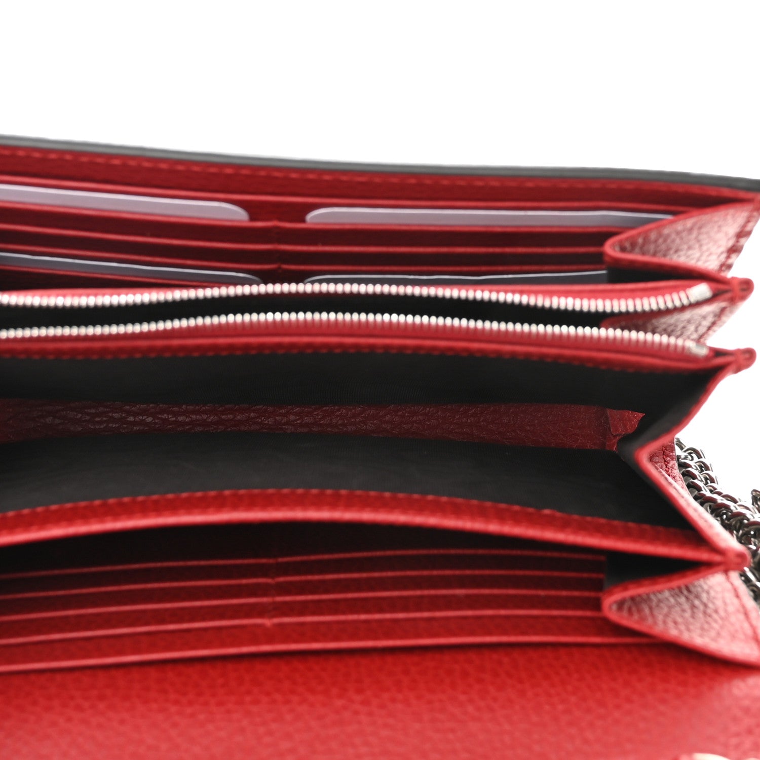 Gucci Calfskin Mini Dionysus Chain Wallet Hibiscus Red 5 of 10