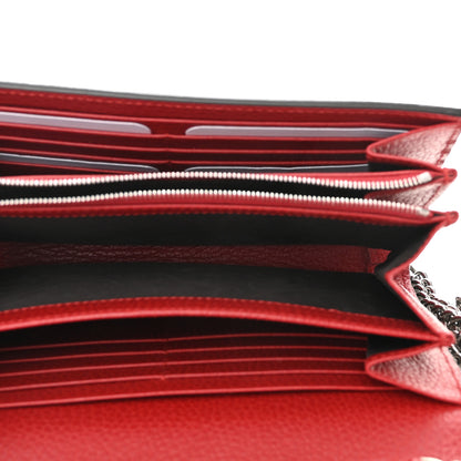 Gucci Calfskin Mini Dionysus Chain Wallet Hibiscus Red 5 of 10