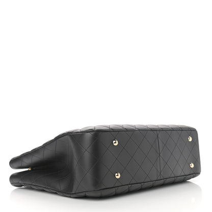 Chanel Lambskin Quilted Large Classic Shopping Tote Black 4 of 11