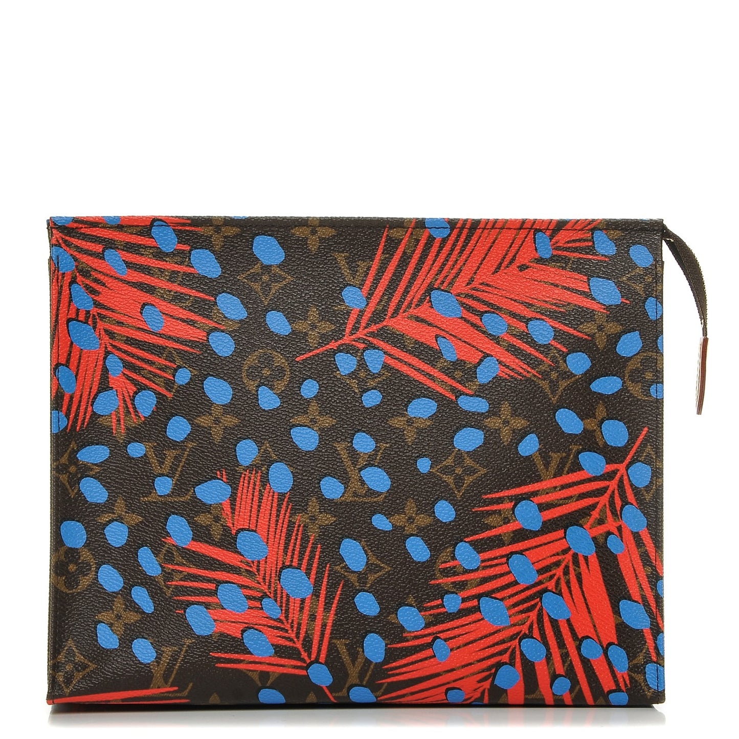 Monogram Jungle Dots Toiletry Pouch 26 Coquelicot Denim