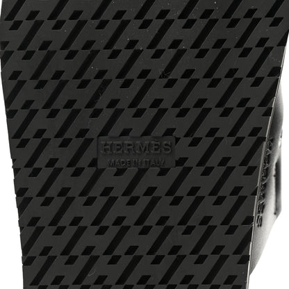 Hermes Calfskin Womens Chypre Sandals 35 Black 6 of 9